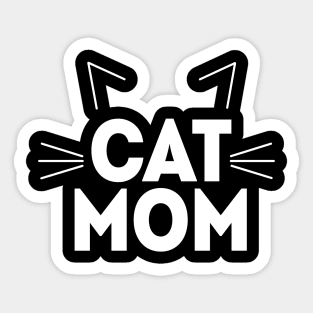 Cat Mom - Ears and Whiskers Sticker